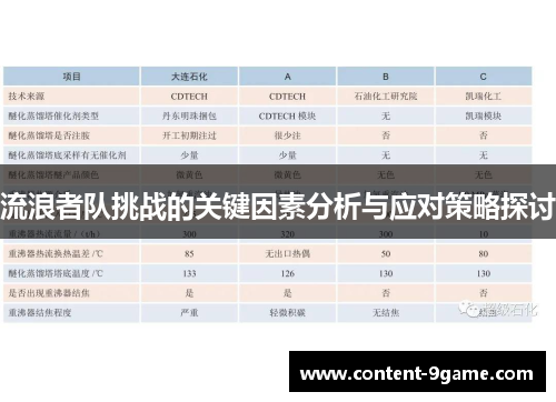 流浪者队挑战的关键因素分析与应对策略探讨